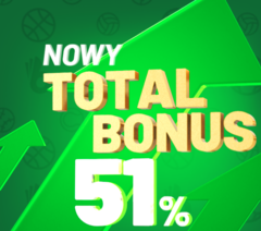 Total Bonus do 51% w Totalbet